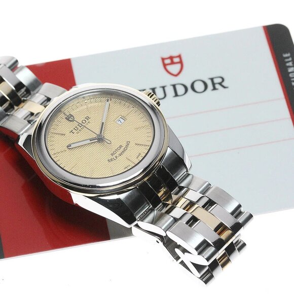 TUDOR Glamor date YG 2 tone Gold Dial Automatic Ladies Watch_825992 - Picture 2 of 7